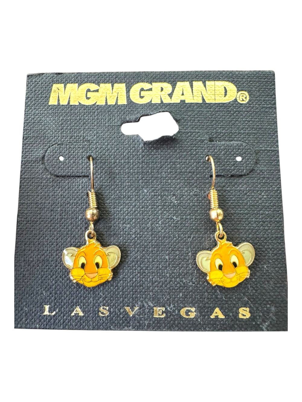 Vintage 1997 MGM Grand Las Vegas Simba Dangle Earrings – Lion King